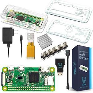 Raspberry Pi Zero W Basic Starter Kit- Clear Case Edition-Includes Pi Zero W -Power Supply & Premium Clear Case