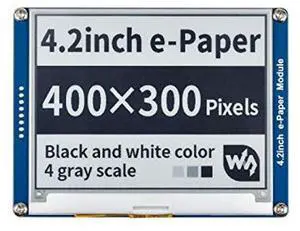 Waveshare 4.2inch E-Ink Display Module Compatible with Raspberry Pi 5/4B/3B/Zero/Zero W/Zero 2W/Pico/Pico W/Pico WH, 400x300 Resolution SPI Interface