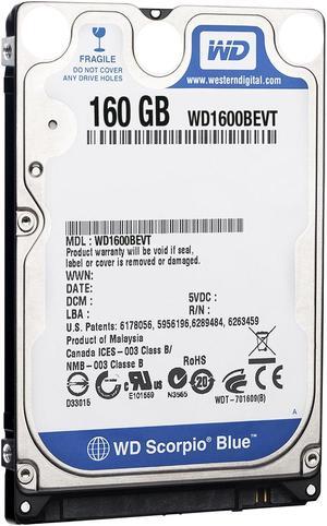 Western Digital WD1600BEVT 160 GB 5400RPM SATA 8 MB 2.5-Inch Notebook Hard Drive