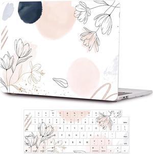 SaharaCase - Apple MacBook Pro 14" Laptops Hybrid-Flex Arts Case with Silicone KeyPad Cover - Sleek Hard Shell, Snap-On, Anti-Slip Grip (White)