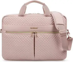 BAGSMART 17.3/15.6 Inch Laptop Bag, Briefcase for Women Computer Messenger Bag Office Travel Business, Pink