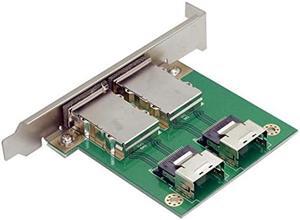 CY Mini SAS SFF-8088 to SAS 36Pin SFF-8087 PCBA Female Adapter Dual Ports with PCI Bracket