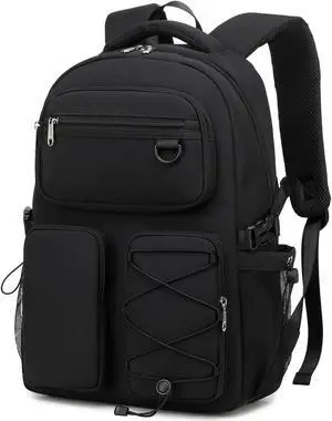 Laptop Backpacks 15.6 Inch Lightweight Durable Travel School Bookbag College Backpack Anti Theft Outdoor Hiking Large Work Backpacks Daypack for Men Women,Gift choice,Black