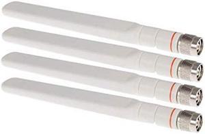 RW RoutersWholesale 2.4GHz / 5GHz Dual-Band (RP-TNC) Antenna Compatible/Replacement for Cisco AIRONET AIR-ANT2524DW-R= (White) (4)
