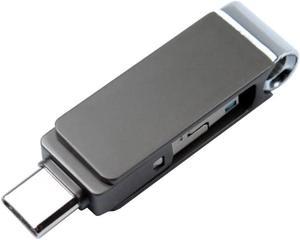 V-smart TC-303 64GB USB 3.0 Type C Flash Drive | 3 in 1 USB C, USB A, Micro USB| High Speed OTG Flash Drive for Smartphone, Tablets, New MacBook (64GB, Black)