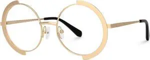 Zeelool Vintage Metal Round Blue Light Blocking Glasses for Women ZJGM351423-03 Glod