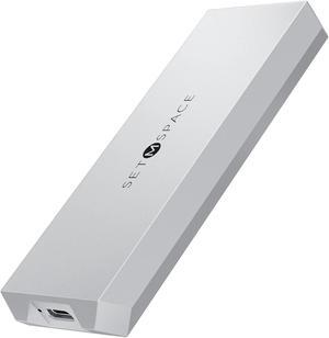 NVME Enclosure ['Tough Guy' Quality], 20 Gbps M.2 Enclosure for M-Key PCIe NVME, Solid Aluminium Alloy SETMSPACE M.2 Enclosure with USBC/A Cable, Screw Fixed SSD Enclosure for 2230/2242/2260/2280