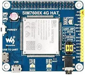 waveshare 4G/3G/2G/GSM/GPRS/GNSS HAT for Raspberry Pi Based on SIM7600G-H Supports LTE CAT4 up to 150Mbps for Downlink Data Transfer