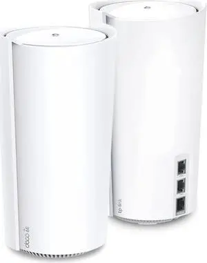 TP-Link Deco Mesh WiFi AXE11000 Tri-Band WiFi 6E Mesh Network System(Deco XE200) - Replaces Wireless Internet Router and Extender, 10Gbps Ethernet Port, Compatible with Alexa, 2-Pack, White