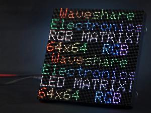 64x64 4096 Pixels RGB Full-Color LED Matrix Panel 2.5mm Pitch, Adjustable Brightness Chainable Design,Display Text/Colorful Image/Animation, Compatible with Raspberry Pi / Raspberry Pi Pico / ESP32