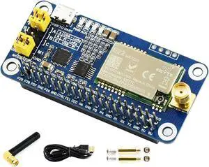 waveshare SX1262 LoRa HAT for Raspberry Pi 915MHz Frequency Band Data Transmission up to 5km Support Auto Repeating to Transmit Longer Wake on Radio Wireless Config Carrier Sensing Communication Key
