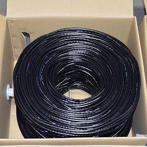 Premiertek 1000Ft Cat6 23AWG UTP Solid 4-Pairs Network Ethernet LAN Cable Bulk Black (CAT6-CCA-1KFT-BK)
