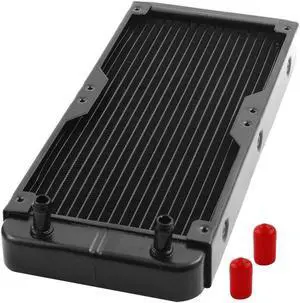 uxcell Aluminum Heat Exchanger Radiator 18 Pipes Water Cooling Radiator for PC CPU Water Cool System Computer 240mm Black