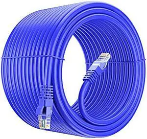 Maximm Cat 6 Ethernet Cable 200 Ft, 100% Pure Copper, Cat6 Cable LAN Cable, Internet Cable, Patch Cable and Network Cable - UTP (Blue) 200 Feet