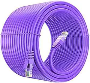 Maximm Cat 6 Ethernet Cable 250 Ft, 100% Pure Copper, Cat6 Cable LAN Cable, Internet Cable, Patch Cable and Network Cable - UTP (Purple) 250 Feet
