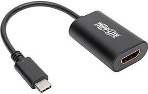 Tripp Lite USB C to HDMI Video Adapter Converter, 4K x 2K, M/F, Thunderbolt 3 Compatible USB Type C, 6" (U444-06N-HD4K6B) , Black