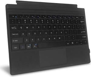 Fintie Type Cover for Microsoft Surface Pro 7 Plus/Pro 7 / Pro 6 / Pro 5 / Pro 4 / Pro 3, Ultrathin Portable Wireless Bluetooth Keyboard with Built-in Rechargeable Battery (Black)