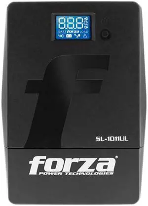 Forza Smart UPS Battery Backup & Surge Protector with 8 Outlets 1000VA (600W) Interactive Surge Protector with Emergency Battery Backup Power Supply and AVR (1011UL)