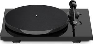Pro-Ject E1, Plug & Play Entry Level Record Player with OM5e and 33/45 Electronic Speed Switch (Black)