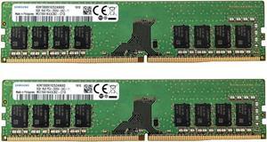 Samsung 16GB (2x8GB) DDR4 2666MHz DIMM PC4-21300 UDIMM Non-ECC 1Rx8 1.2V CL19 288-Pin Desktop Computer RAM Memory Upgrade Kit M378A1K43CB2-CTD