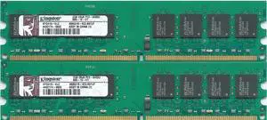 Kingston ValueRAM 4GB Kit (2x2GB Modules) 800MHz PC2-6400 DDR2 CL6 DIMM Desktop Memory (KVR800D2N6K2/4G)