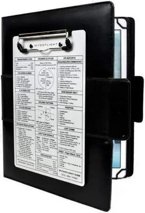 MYGOFLIGHT Universal Extra-Large Leather Folio C EFB Pilot Kneeboard and Clipboard - Fits Apple iPad 12.9", iPad Pro 12.9", Samsung Galaxy 12", and All Other 12"-13" Tablets