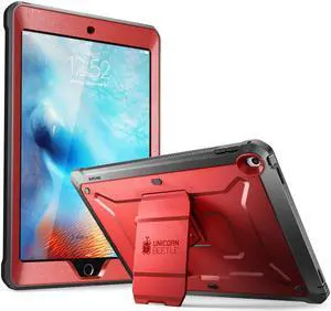 SUPCASE for iPad 9.7 Inch Case 6th/5th Generation (Unicorn Beetle Pro), [Built-in Screen Protector & Stand] Heavy Duty Full Body Shockproof Rugged Protective Case for iPad 9.7" 2018/2017, MetallicRed