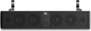MTX Mud Series Universal Weatherproof 6 Speaker ATV UTV Motorcycle Boat Bluetooth Sound Bar w/ 3.5mm Aux Input and Output, and Mounting Clamps, Black