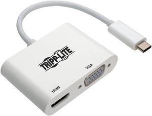 Tripp Lite USB C to HDMI/VGA Multiport Adapter Converter 4K, USB 3.1 Gen 1 USB Type C, USB-C, USB Type-C (U444-06N-HV4K)
