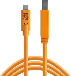 Tether Tools TetherPro USB-C to 3.0 Male B Cable (15-Feet/Orange)