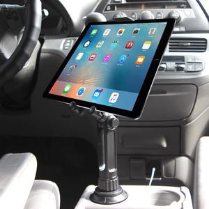 Car Tablet Mount with a Cup Holder Base Compatible for Apple iPad, iPad Pro, iPad Air, iPad Mini, Samsung Galaxy Tablet, Google Pixel Tablet,  Kindle Fire and Smartphones