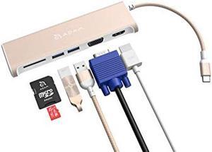 ADAM elements 5-in-1 USB C Hub - 4K USB C to HDMI - SD Card Reader - 2 USB 3.1 Ports - Portable, Durable Aluminum Case