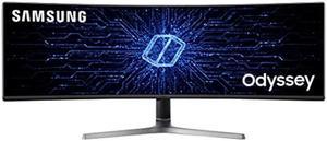 SAMSUNG Odyssey CRG Series 49Inch Dual QHD 5120x1440 Curved Gaming Monitor 120Hz QLED AMD FreeSync HDR Height Adjustable Stand LC49RG92SSNXZA