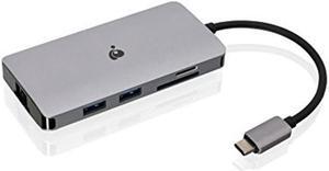 IOGEAR USB-C 8 Port Docking Station - 1 HDMI 4K@30Hz - 3 USB 3.0 - USB-C 100W Pass Through - Ethernet Port - microSD & SD Card Reader - MacBook Pro/Air - XPS and More - GUD3C06