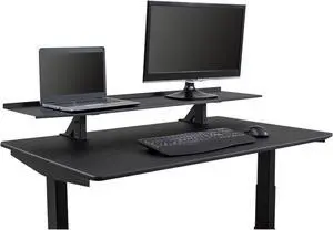 Stand Up Desk Store Clamp-On Adjustable Height Desk Shelf Monitor Stand (48" Wide)