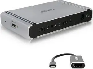 CalDigit Thunderbolt 4 Element Universal Multi-Port Hub with USB-C to HDMI 2.0b Adapter - 4X Thunderbolt 4/USB4 Ports, 4X USB 3.2 Gen2 10Gb/s Ports, Single display up to 8K or Dual 4K 60Hz Displays, 6
