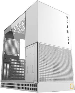 Geometric Future M4 King Arthur White, mid/Mini Tower, E-ATX/ATX Gaming Case, Glass/ 1.2mm Steel, Vertical Air Tunnel Design, Type C, 360/240 Radiator, Vertical GPU Mount, GEO-M4-KAW(PC Case ONLY)