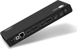 SIIG USB Type C Dual 4K Docking Station with 60W PD - Dual 4K@60Hz or Single 5K@60Hz Monitor Laptop Dock - DisplayLink - 2 HDMI 2 DisplayPort, 4 USB 3.0 Ports, 2 Type C Ports, Gigabit Ethernet Port