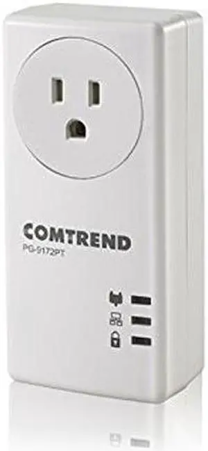 Comtrend G.hn Powerline Ethernet Adapter with Pass-Through Outlet  Add-On Unit for Expanding Existing Wired Network, Supports Up to 16 Devices, Ideal for Streaming & Gaming  1200 Mbps, PG-9172PT