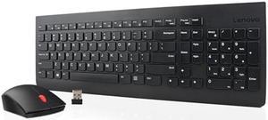 Lenovo 510 Wireless Keyboard  Mouse Combo 24 GHz Nano USB Receiver Full Size Island Key Design Left or Right Hand 1200 DPI Optical Mouse GX30N81775 Black