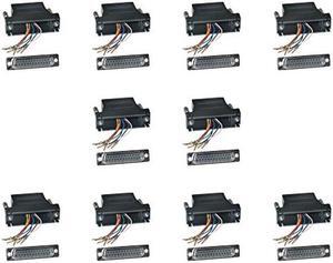 DB25 Male to RJ45 Modular Adapter, Black, 10-Pack (CNE23732)