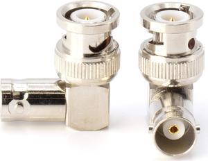 THE CIMPLE CO Right Angle BNC Connector - 25 Pack - BNC Elbow Male Female Adapter / 90 Degree Coaxial Connector/Low and High Frequency, 50 Ohm and 75 Ohm Passthrough - HD SDI