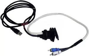Stinger SMRAUXUSB3 Marine Audio 3.5mm to RCA/USB Interconnect Cable Converter, White