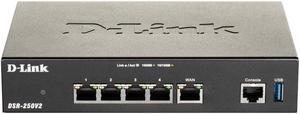 D-Link Unified Services VPN Router, 4 Port Gigabit Dual WAN Ethernet Load Balance Firewall Management Solution Mobile Broadband Support (DSR-250V2)