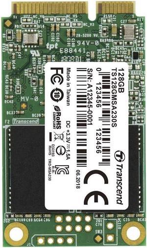 Transcend TS128GMSA230S 128GB mSATA SATAIII Solid State Drive