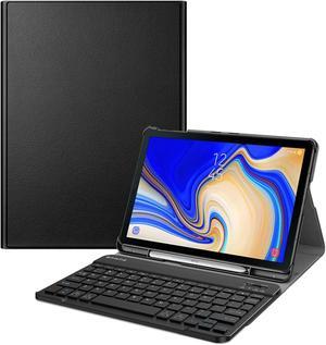 Fintie Keyboard Case for Samsung Galaxy Tab S4 10.5 2018 Model SM-T830/T835/T837, Slim Shell Lightweight Stand Cover with Detachable Wireless Bluetooth Keyboard, Black