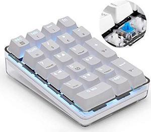 Magicforce Number Pad, Mechanical USB Wired Numeric Keypad with Blue LED Backlit 21-Key Numpad for Laptop Desktop Computer PC (Blue Switch)