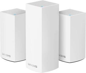 Linksys WHW0203 Velop Home Mesh WiFi System Bundle DualTriBand Combo  WiFi RouterWiFi Extender for WholeHome Mesh Network 3Pack White