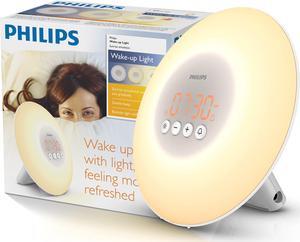 Philips SmartSleep Wake-Up Light Therapy Alarm Clock with Sunrise Simulation, White, HF3500/60