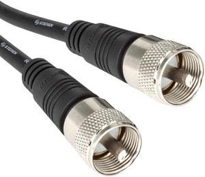 STEREN Coax Cable 50ft - RG8X Coaxial Cable Connector - Antenna Cable - Coax Connector - Coax Cable Connector - RG8X Coax - UHF Antenna Cable - Male to Male Cable - 15.2 M - 2 Pack 205-750-2